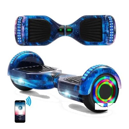 Balance Wheel Electric Hoverboard: Perfect for Adults and Kids – 120 kg Weight Capacity, Bluetooth Speaker, 6.5-inch LED Light-up Tyres