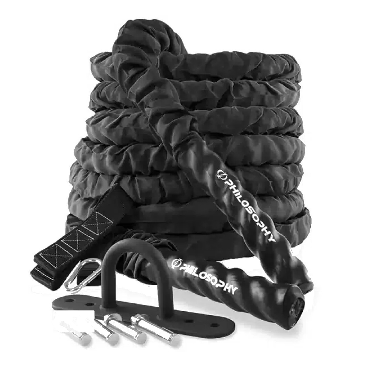 Battle Rope With Cover & All Set Up Accessories