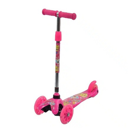 Beauenty Folding 3 Wheel Scooter for Kids,Toddler Scooter with LED Light Up Wheels, Adjustable Height & Best Gifts for Kids
