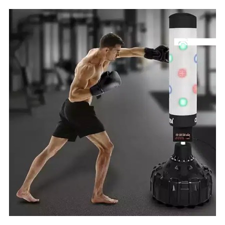 Centra Freestanding Smart Punching Bag,Electronic Music Machine with Bluetooth, Heavy Boxing Bag for Adults, Boxing Interactive LED Guidance,Music Boxing Smart Counting