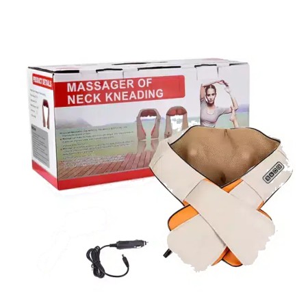 Deep Kneading Neck Massager with Heat – Shiatsu Neck Back and Shoulder Massager for Home Office Use Corded Electric – Great Christmas Gift Idea