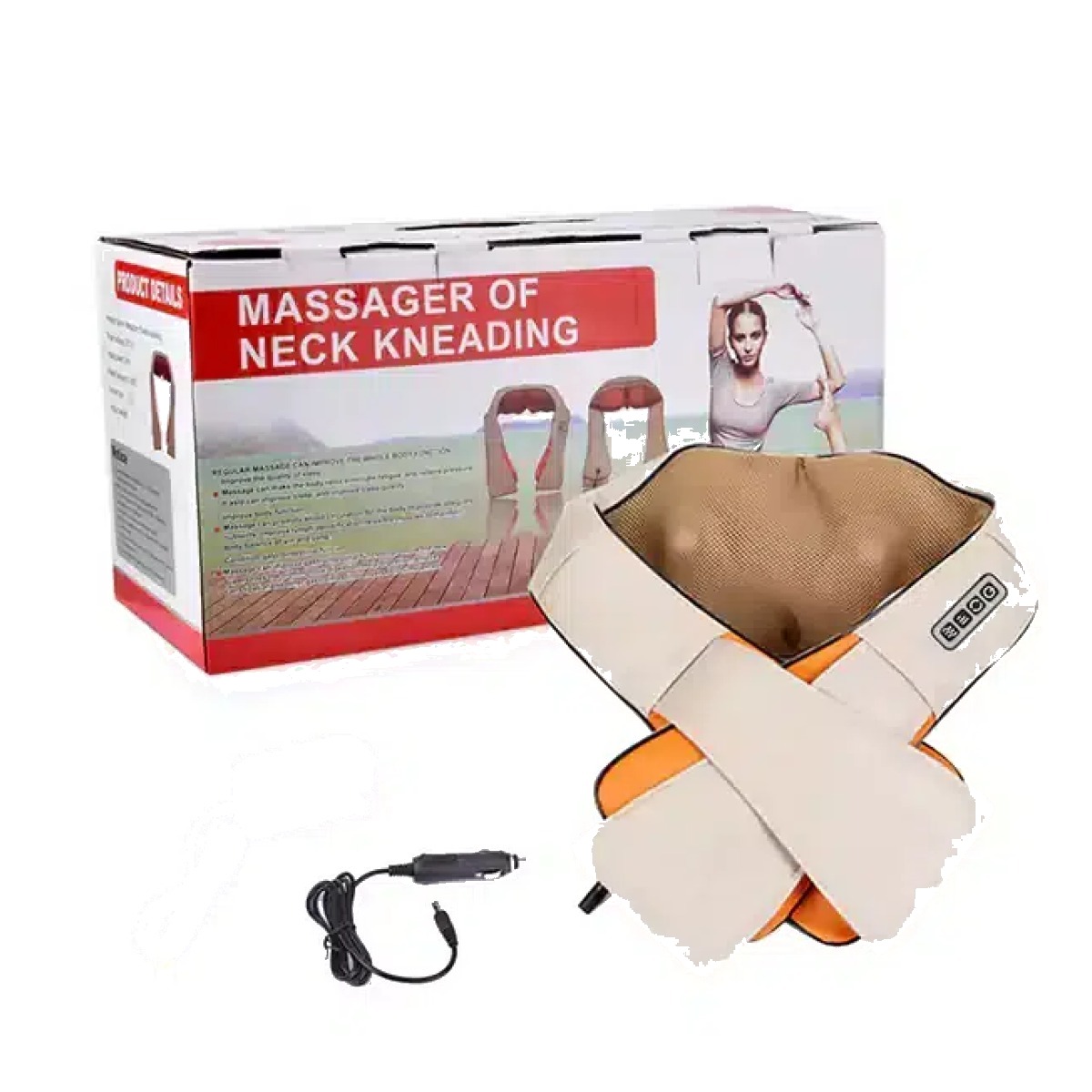 Deep Kneading Neck Massager with Heat – Shiatsu Neck Back and Shoulder Massager for Home Office Use Corded Electric – Great Christmas Gift Idea