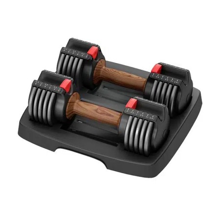 Iron steel plates Adjustable Dumbbell 7.5KG*2 = 15KG with rack – MND (73A)