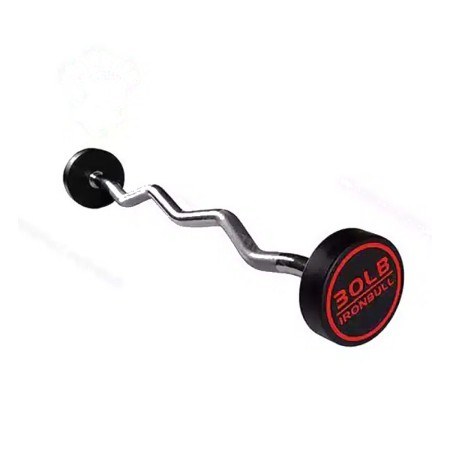 IRONBULL Fixed Rubber Barbell (Straight or Curl Handle) 200Kg-IR4203