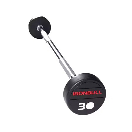 IRONBULL Fixed Rubber Barbell (Straight or Curl Handle) 200Kg-IR4205