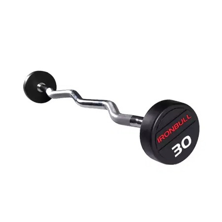 IRONBULL Fixed Rubber Barbell (Straight or Curl Handle) 200Kg-IR4205