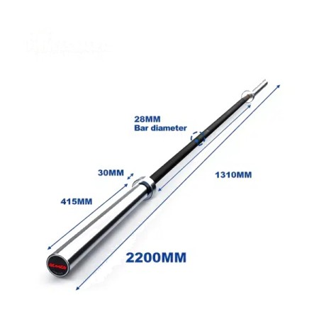 OEMMEBI 86 Inch Olympic Barbell (Black, 20KG)