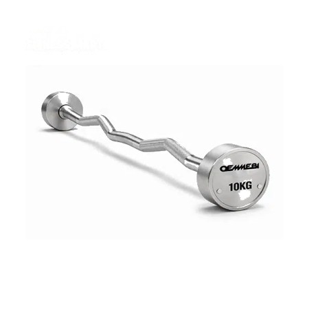 OEMMEBI Printed Steel Olympic EZ Curl Barbell