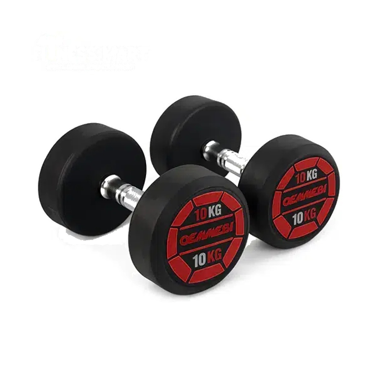 OEMMEBI Rubber Black & Red Round Dumbbell (2.5KG–50KG)