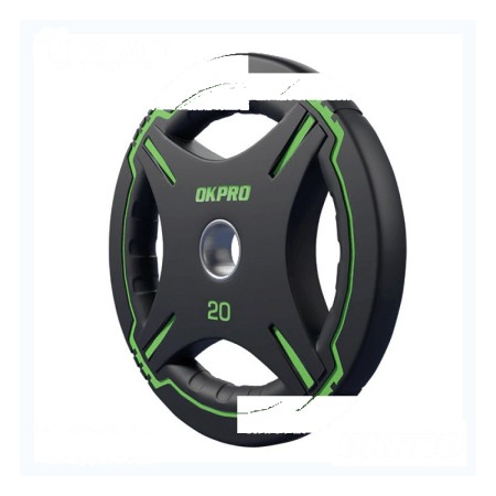 Okpro Gym Fitness Exercise Weight Lifting Barbell Urethane CPU Weight Plates