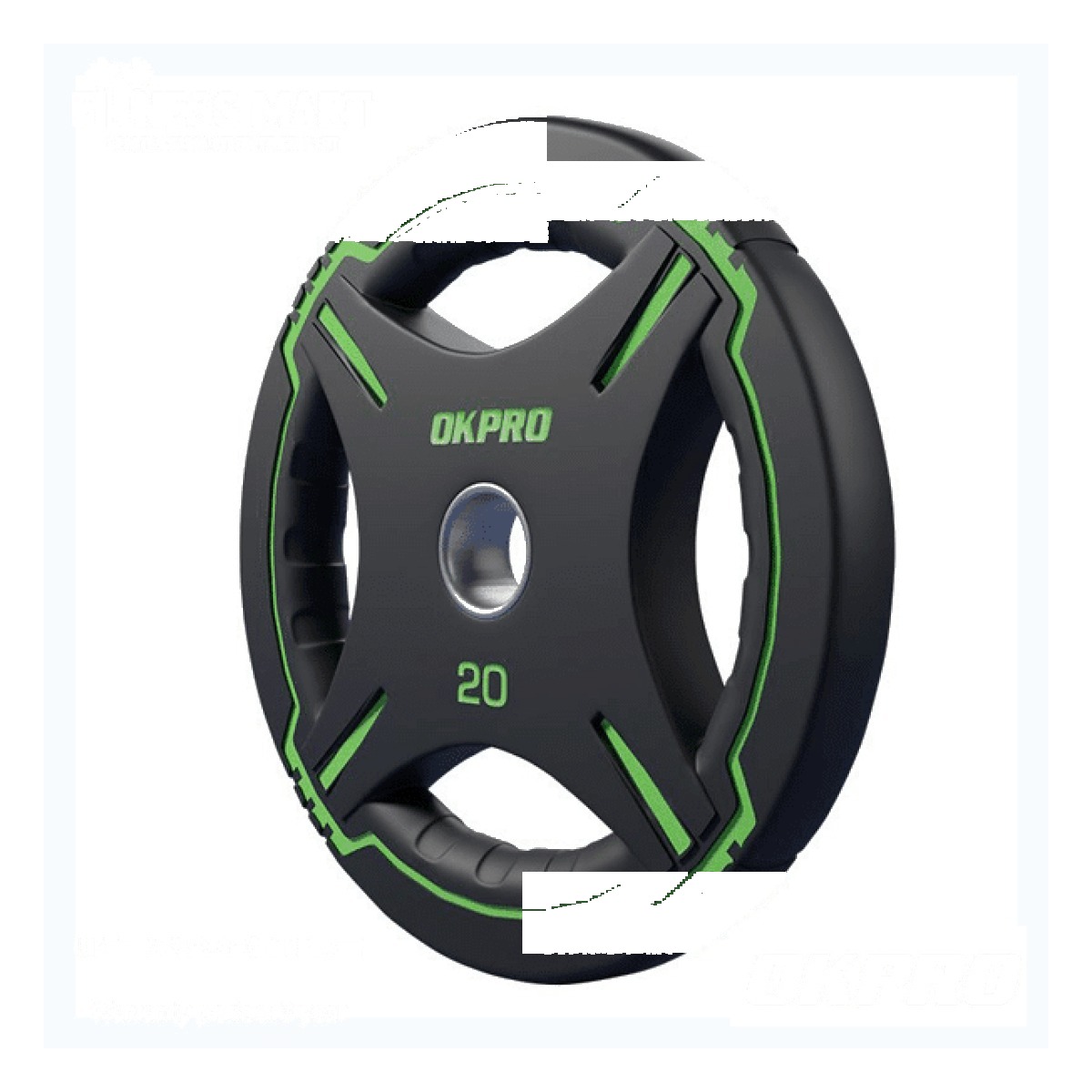 Okpro Gym Fitness Exercise Weight Lifting Barbell Urethane CPU Weight Plates