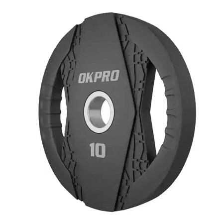 Okpro Gym Fitness Exercise Weight Lifting Barbell Urethane TPU Weight Plates-OK2005C