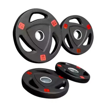 Olympic Tri-Grip Rubber Coated Black Plate