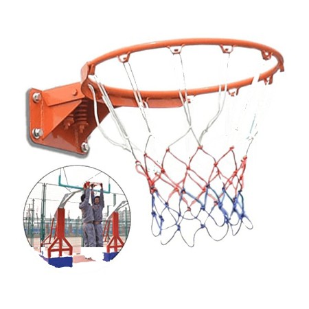 Pessica Outdoor Spring Basketball Ring, Outdoor Wall-Mounted Basketball Hoop, Double Spring-1 Pair