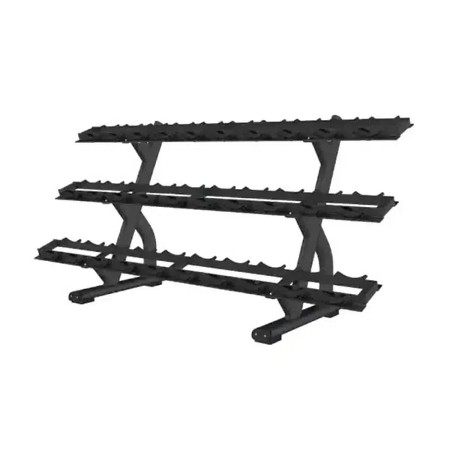 Premium Professional 3 Tier Dumbbell Rack Capacity: 30 Piece BODY CHARGE USA-6082AA