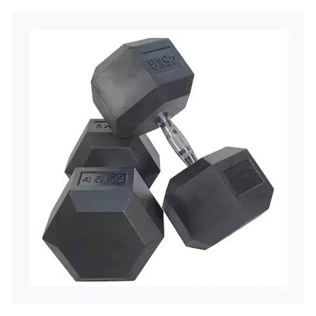Professional Comfortable No Slip Coating Hex Dumbbell 45Kg-1 Pair