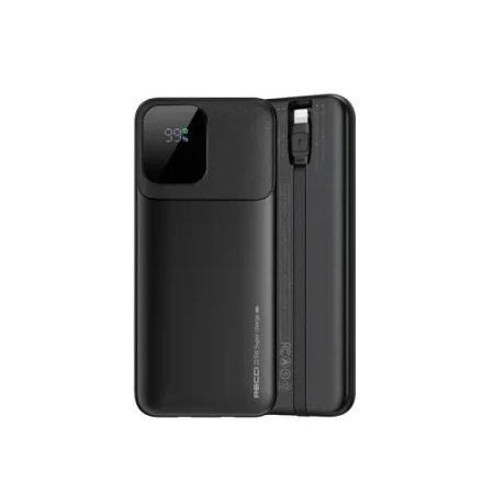 Recci RPB-P67 10000mAh 22.5W Fast Charging Power Bank With Built in Lightning Cable