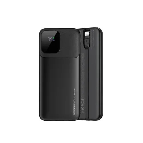 Recci RPB-P67 10000mAh 22.5W Fast Charging Power Bank With Built in Lightning Cable