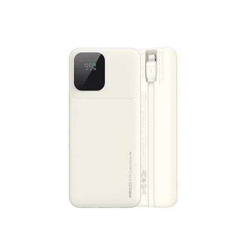 Recci RPB-P67 10000mAh 22.5W Fast Charging Power Bank With Built in Lightning Cable