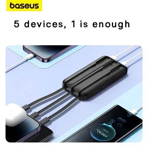 Baseus PPMD2-10 22.5W 10000mAh Power Bank With Built-in Cable