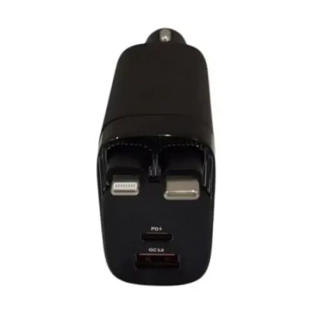 Onten OTN-CW72 36W Car Charger with Built-in Lightning and Type-C Cable