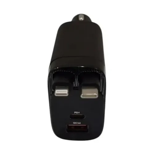 Onten OTN-CW72 36W Car Charger with Built-in Lightning and Type-C Cable