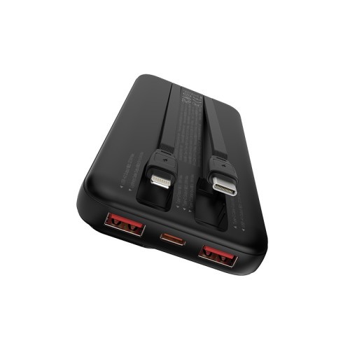 Recci RPB-P68 20000mAh 22.5W Fast Charging Power Bank With Built in Lightning & Type C Cable