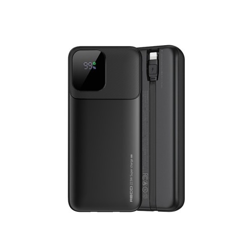 Recci RPB-P68 20000mAh 22.5W Fast Charging Power Bank With Built in Lightning & Type C Cable