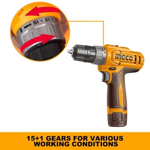 INGCO CDLI122061 20Nm Cordless Drill Machine