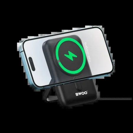 BWOO BO-P33 10000mAh 20W Magnetic Wireless Power Bank With Foldable Holder