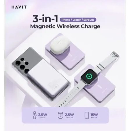 Havit PB5219 10000mah 15w Magnetic Wireless Power Bank