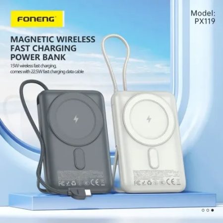 Foneng PX119 10000mAh 22.5W Magnetic Wireless Power Bank