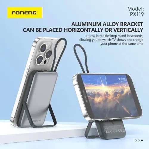 Foneng PX119 10000mAh 22.5W Magnetic Wireless Power Bank