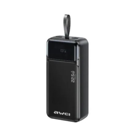 Awei PA-104 30000mAh 22.5W Power Bank with Built-in Cable