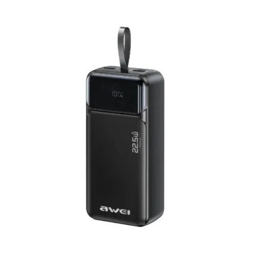 Awei PA-104 30000mAh 22.5W Power Bank with Built-in Cable