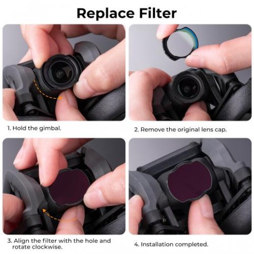 K&F Concept DJI Avata Drone HD Filter Set (CPL+ND8+ND16)