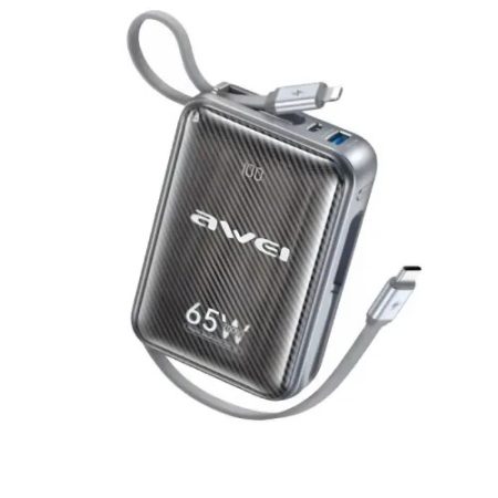 Awei MH818 20000mAh 65W Power Bank with Dual Cable