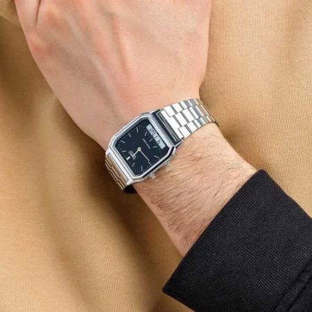 Casio AQ-230A-1DMQ Vintage Dual Time Chain Watch