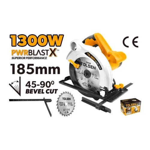 Tolsen 79532 185mm 1300W Circular Saw Machine