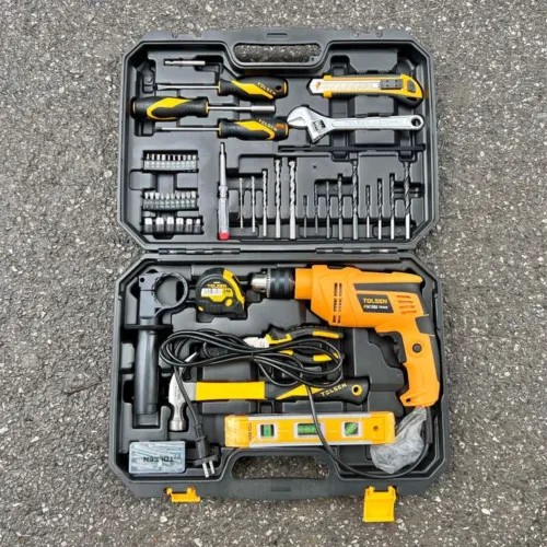 Tolsen 79685 13mm 710W Hammer Drill With 95 Pcs Tool Set