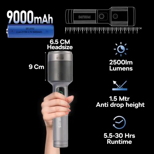 Philips SFL5102/56 LED Rechargeable Torch Light