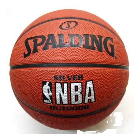SPALDING SILVER NBA OUTDOOR BASKETBALL BALL SIZE 7 NEW