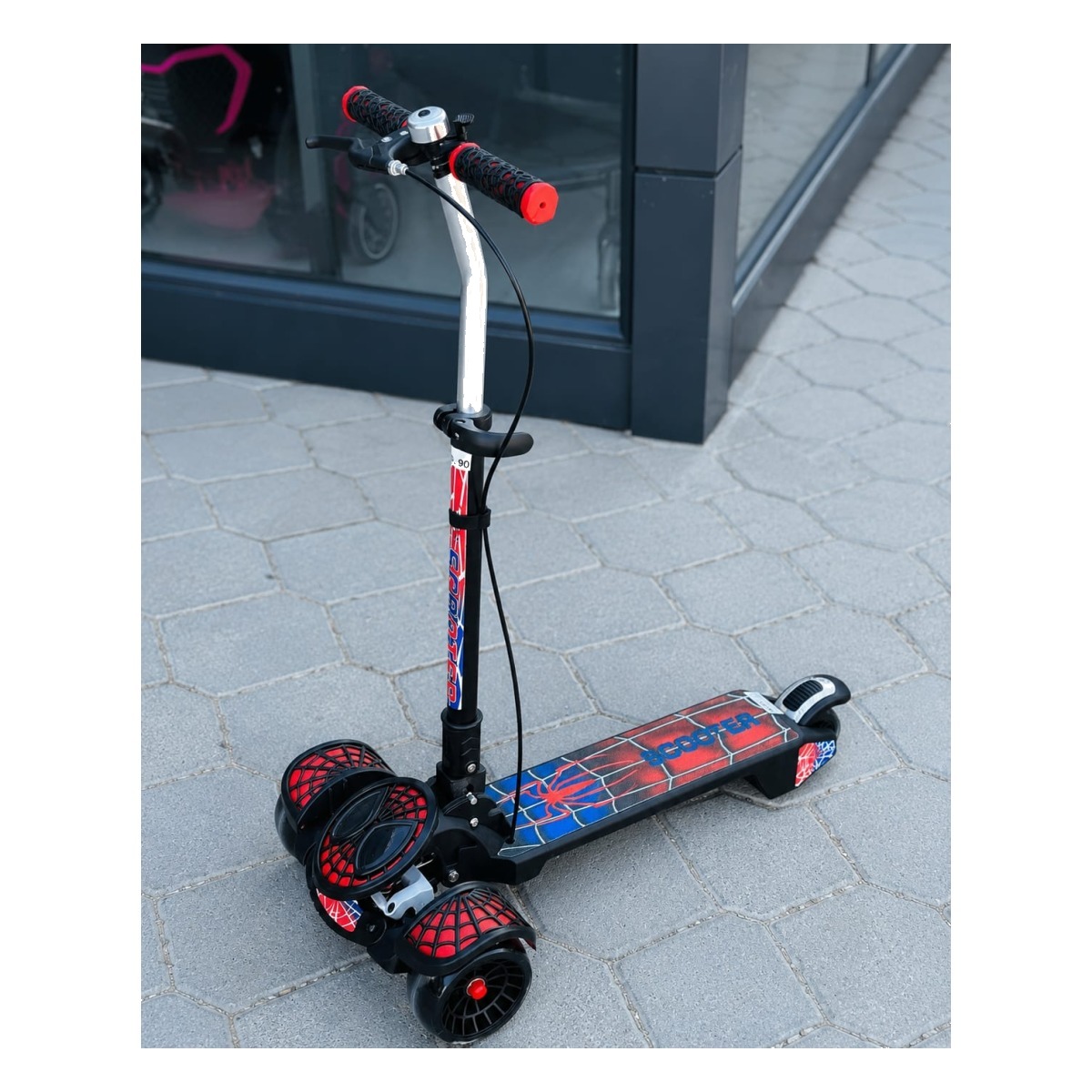 Spider Glide 3-Wheel Kids Scooter with LED Wheels