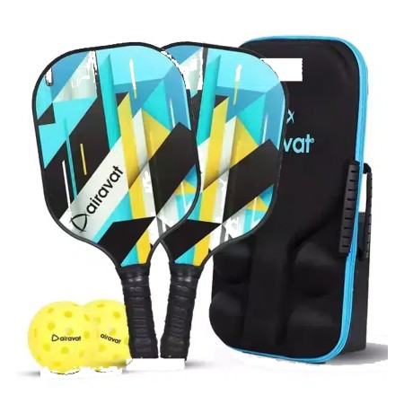 USAPA Approved Fiberglass Pickleball Paddle Set – 2 Paddles | 2 Balls | Carry Bag