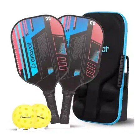 USAPA Approved Fiberglass Pickleball Paddle Set – 2 Paddles | 2 Balls | Carry Bag